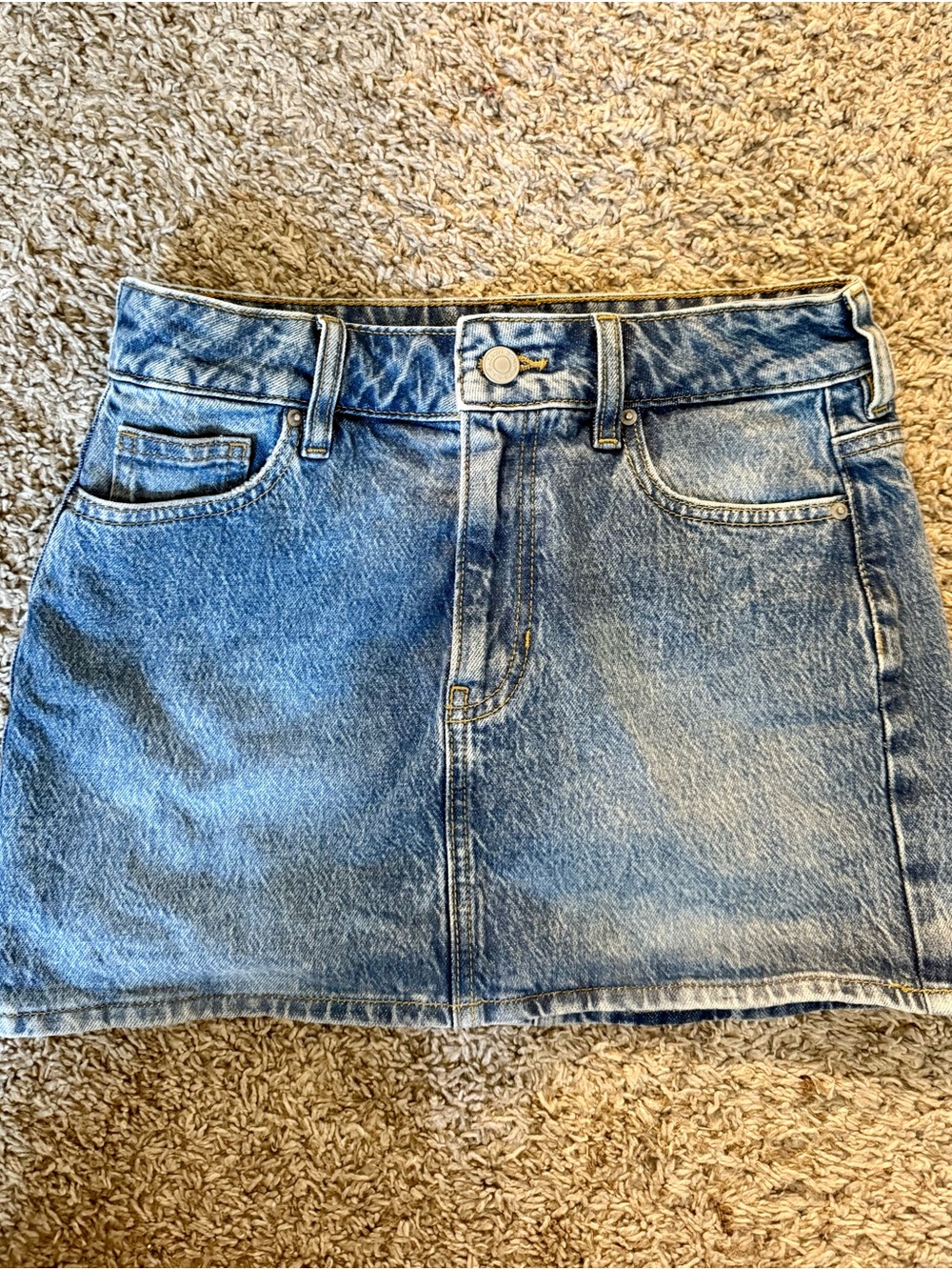 PacSun Light Blue Denim Mini Skirt